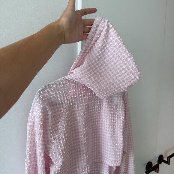 Sold & Striped Pink Gingham Wind Breaker Jacket - Picture 7 of 9